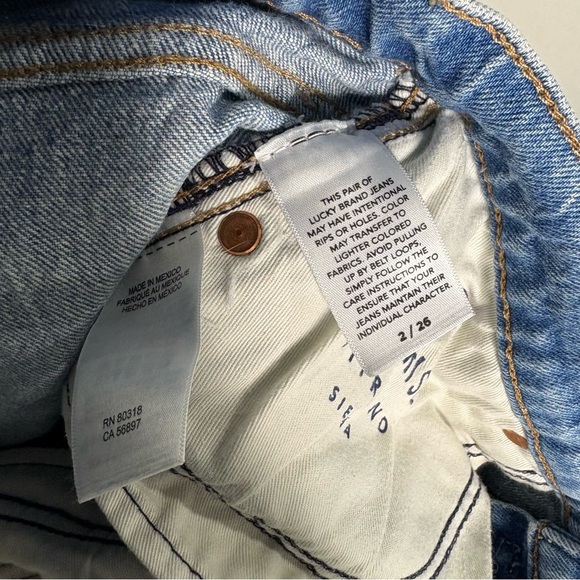 Lucky Brand Sienna Mid Rise Slim Boyfriend Jean In Wisteria CT Wash Size 2/26 - Picture 12 of 14